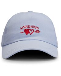 HUGO - Cap aus Baumwoll-Twill mit gesticktem Logo-Artwork - Lyst