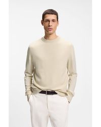 BOSS - Mixed-Structure Sweater - Lyst