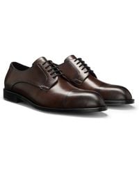 BOSS - Derbys Aus Leder Mit Zehenkappe - Lyst