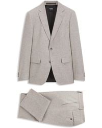 BOSS - Slim-Fit Pak Van Italiaanse Scheerwol Met Dessin - Lyst