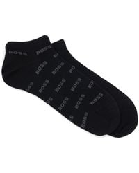 BOSS - Two-pack Of Ankle-length Socks With Branding - Lyst