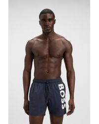 BOSS - Dark Blue Men's Swim Shorts Size L - Lyst