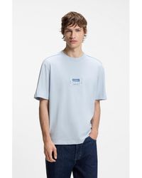 HUGO - Cotton-Jersey T-Shirt With Workwear Logo Label - Lyst