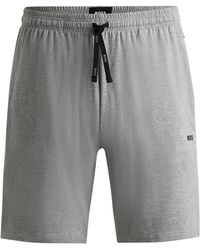 BOSS - Regular-Fit Shorts aus Stretch-Baumwolle mit Logo-Detail - Lyst