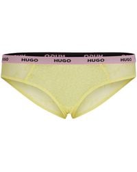 HUGO - Slip aus elastischer Spitze mit Logo-Bund - Lyst