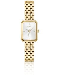 HUGO - Rectangular-Tone Watch With Dial - Lyst