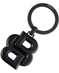 BOSS - Key Ring With Matte- Double B Monogram - Lyst