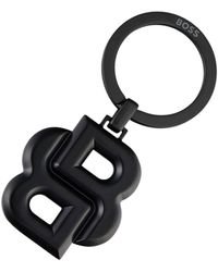 BOSS - Key Ring With Matte- Double B Monogram - Lyst