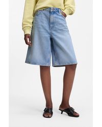 HUGO - Wide-Leg Shorts - Lyst