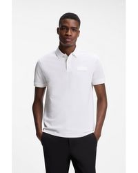 BOSS - Paddy Polo Shirt With Structured Logo Patch - Lyst