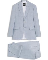 BOSS - Regular-Fit Tweedelig Pak Van Geruite Stof - Lyst