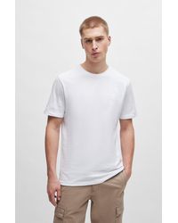 BOSS - Cotton-jersey T-shirt With Logo Patch - Lyst