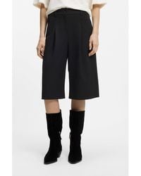 BOSS - Regular-Fit Bermuda Trousers With Flared Leg - Lyst