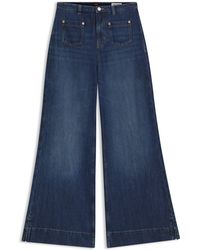 BOSS - Flared-Fit Jeans Van Blauw Denim - Lyst