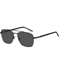 HUGO - Double-bridge Sunglasses With Branded Temples - Lyst