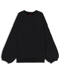 HUGO - Gebreide Oversized Trui Met Pofmouwen - Lyst