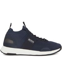 hugo boss white trainers mens