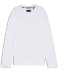 BOSS - T-Shirt En Coton Mercerisé Avec Monogramme Double B - Lyst