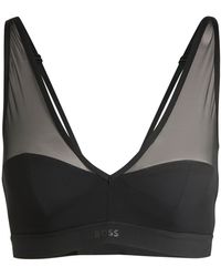 BOSS - Mixed-material Bra With Multiway Straps - Lyst