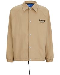 HUGO - Veste de sport Slim Fit à logos imprimés - Lyst
