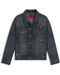 HUGO - Regular-Fit Jack Van Middenblauw Denim - Lyst