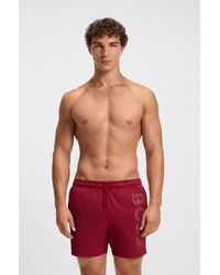 BOSS - Red Men's Swim Shorts Size L - Lyst
