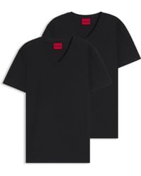 HUGO - Two-Pack Of V-Neck T-Shirts - Lyst