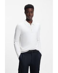 HUGO - Slim-Fit Knit Polo - Lyst