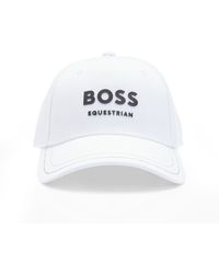 BOSS - Reitsport-Cap mit fünf Bahnen und Logo-Details - Lyst