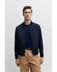 BOSS - Slim-fit Jacket In Performance-stretch Jersey - Lyst