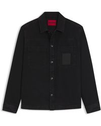 HUGO - Oversized-Fit Overhemd Van Katoenen Denim - Lyst