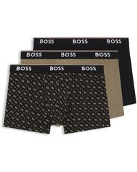 BOSS - Three-Pack Of Logo-Detail Trunks - Lyst