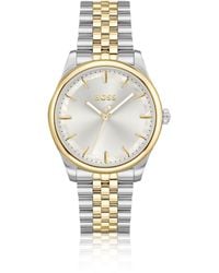BOSS - Two-Tone Watch With Mother-Of-Pearl Inlay - Lyst