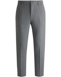 BOSS - Tapered-Fit Hose Aus Stretch-Gewebe Mit Nadelstreifen - Lyst