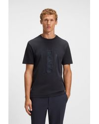 BOSS - Dark Blue Men's T-shirts Size M - Lyst