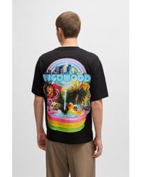 HUGO - Cotton-Jersey T-Shirt With Logo Artwork - Lyst