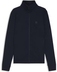 BOSS - Jack Met Rits En Logopatch Van Katoenen Sweatstof - Lyst