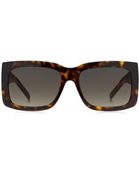 BOSS - Havana Bio-acetate Sunglasses With Signature Hardware - Lyst