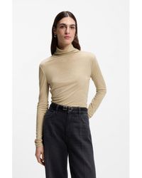 BOSS - High-Neck Top - Lyst