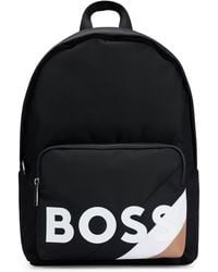 BOSS by HUGO BOSS - Zip-up Backpack With Logo And Signature Stripe - Lyst