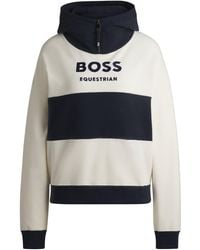 BOSS - Sweat À Capuche Pour L'Équitation En Coton Stretch Italien - Lyst