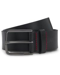HUGO - Leren Riem Met Doorngesp - Lyst