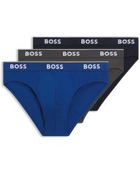 BOSS - Three-Pack Of Logo-Waistband Briefs - Lyst