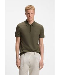 BOSS - Stretch-Cotton Slim-Fit Polo Shirt With Logo Patch - Lyst