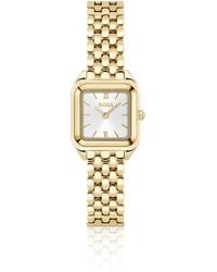 BOSS - Montre Avec Bracelet Doré À Maillons Et Cadran Blanc Argenté - Lyst