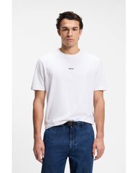 BOSS - Relaxed-Fit T-Shirt With A Layered Logo Print - Lyst