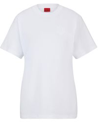 HUGO - T-shirt Van Katoenen Jersey Met Nieuw Logo - Lyst