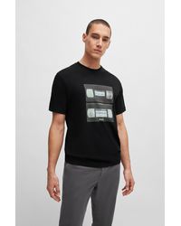 BOSS - T-shirt en jersey de coton à imprimé inspiré de la musique - Lyst