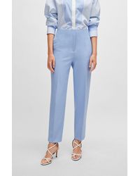 BOSS - Relaxed-fit Trousers In Stretch Fabric - Lyst