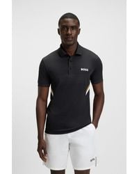 BOSS - Active Slim-Fit Polo Shirt With Moisture Management - Lyst